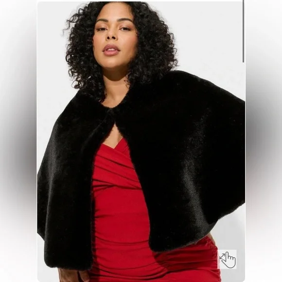 Torrid Faux Fur Cape NWT - Picture 2 of 4